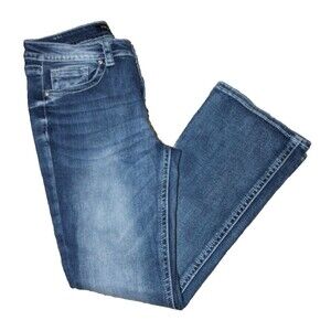 Fire Rain Womens Boot Cut Distressed Light Wash Mid Rise Jeans Size 11